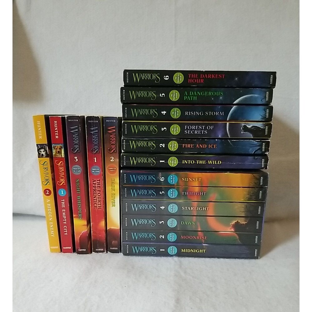 Warriors Cats Books Lot, The Prophecy Begins set, The New Prophecy set, +5 more